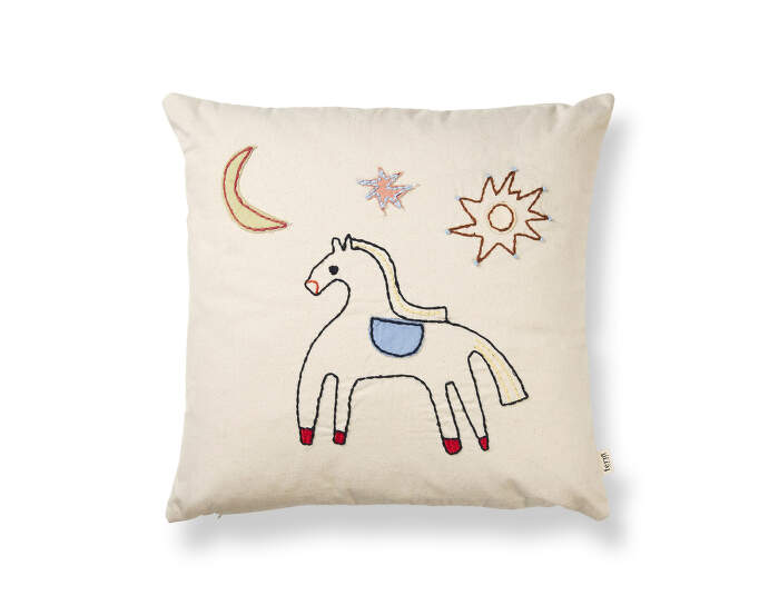 vankus Naive Cushion Horse, off-white