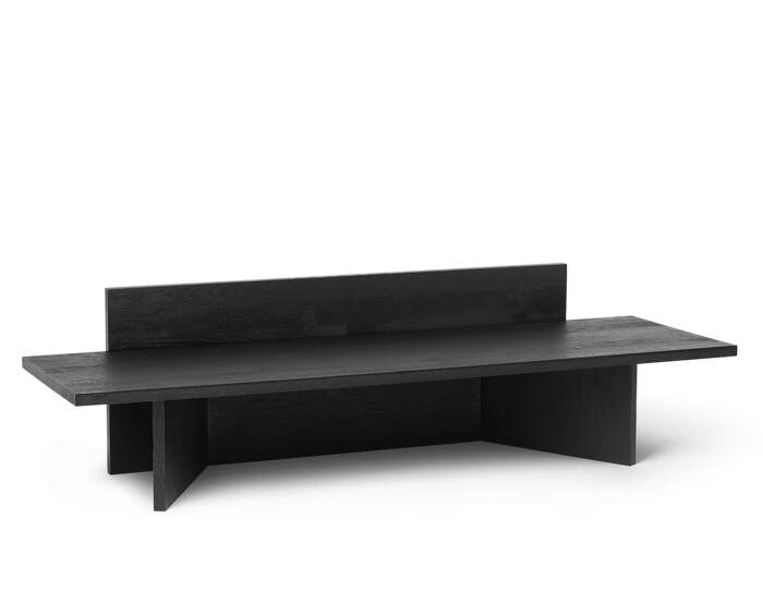 lavica-Oblique Bench, black oak