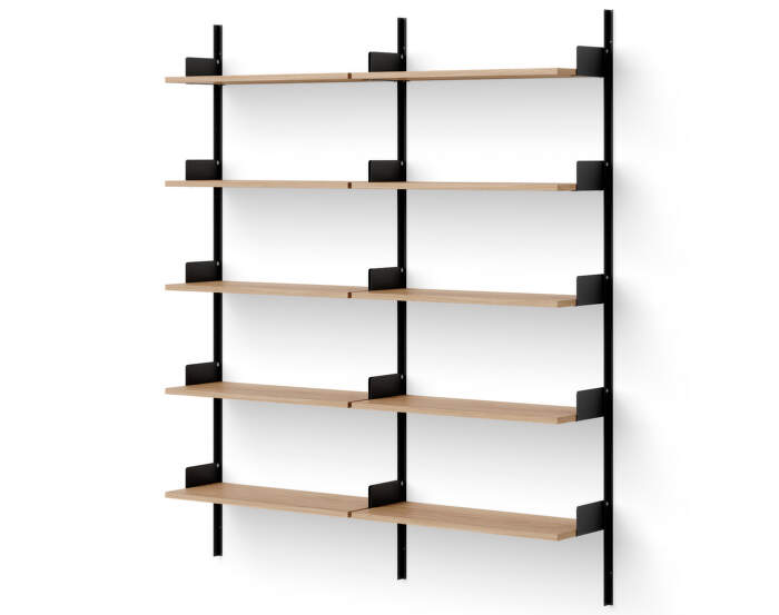 Policová zostava Library Shelf 1900, oak/black