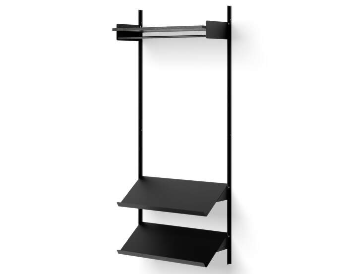 Policová zostava Wardrobe Shelf 1, black ash/black