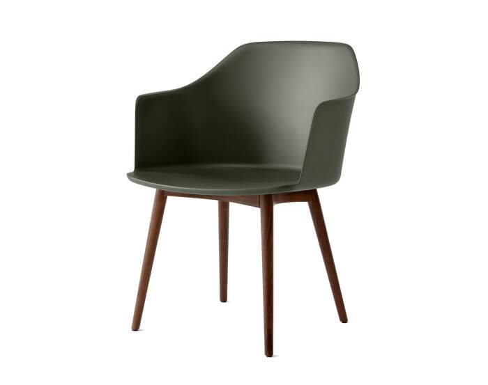 stolicka Rely HW76 Armchair, walnut/bronze green