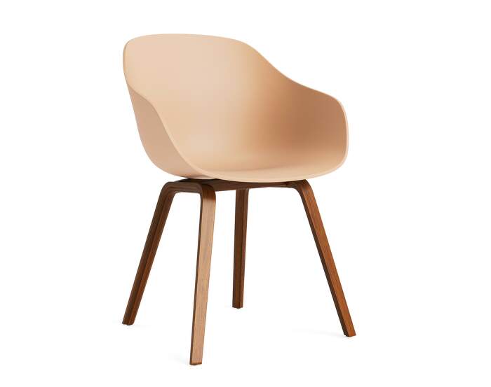 zidle-AAC 222 Chair Walnut, pale peach