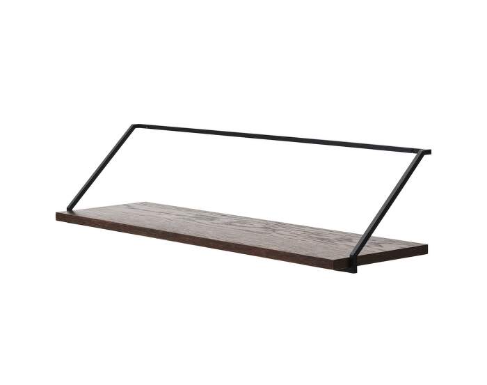 police-Rail Shelf, dark stained oak