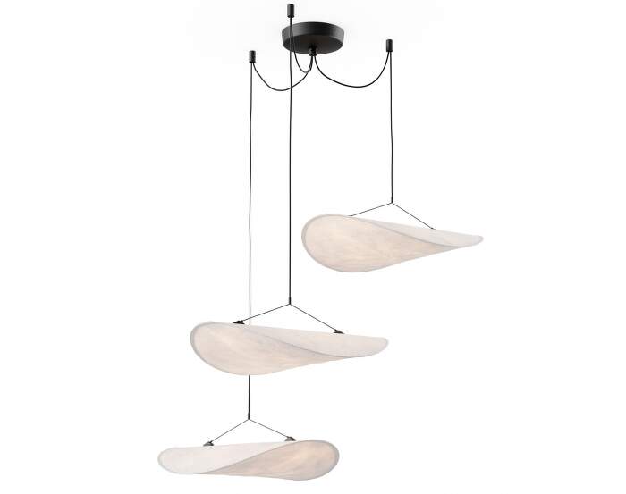 lampa-Tense Chandelier Ø55, white tyvek