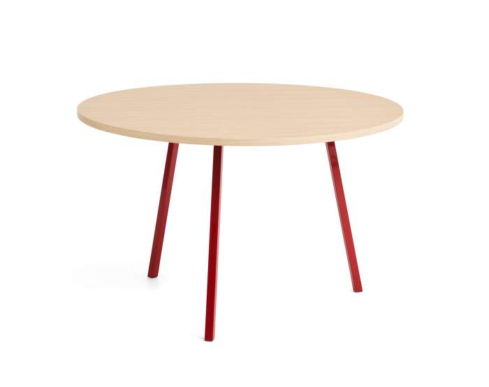 stul-Loop Stand Table Round Ø120, oak/maroon red