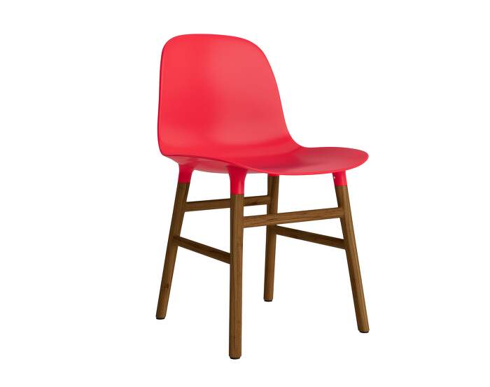 zidle-Form Chair Walnut, bright red