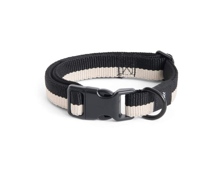 Obojok pre psa Dogs Collar Flat S/M, black/white