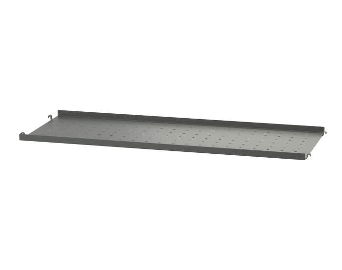 Polica String Metal Shelf Low Edge 78 x 30, dark grey