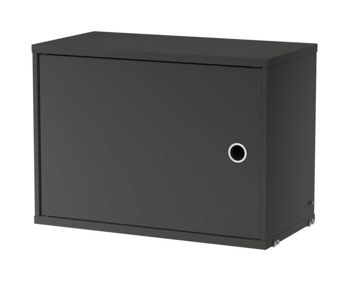 Komoda String Cabinet with swing door, dark grey