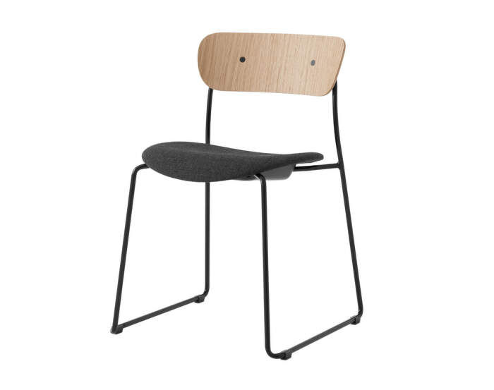 Stolička Pavilion AV52, oak/Re-Wool 198