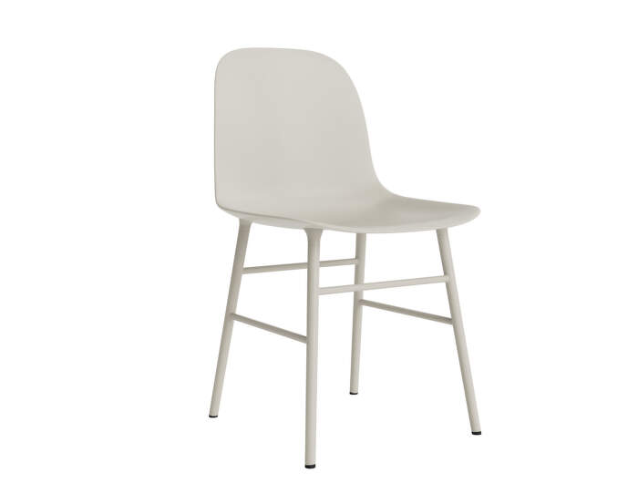 Stolička Form, light grey/steel