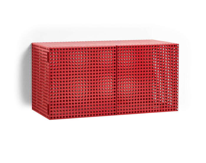 Skrinka Perforated Cabinet Wall Small, wine red