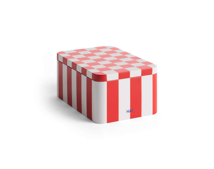 Úložný box Tin Container Small, red and off-white