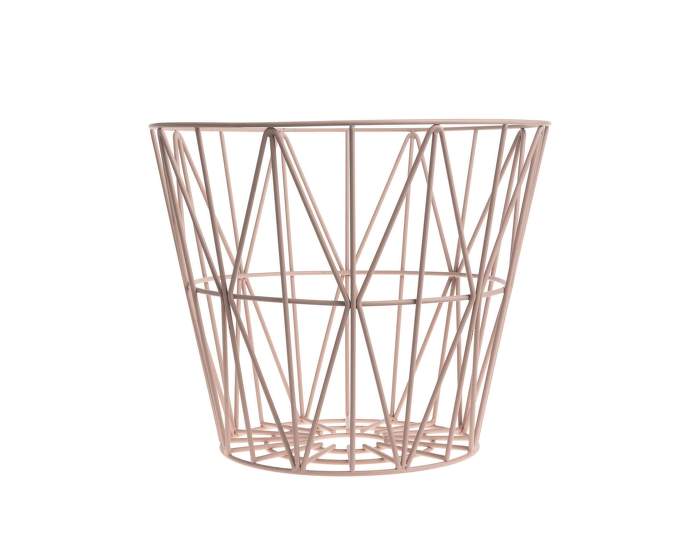 Wire Basket Medium, Rose