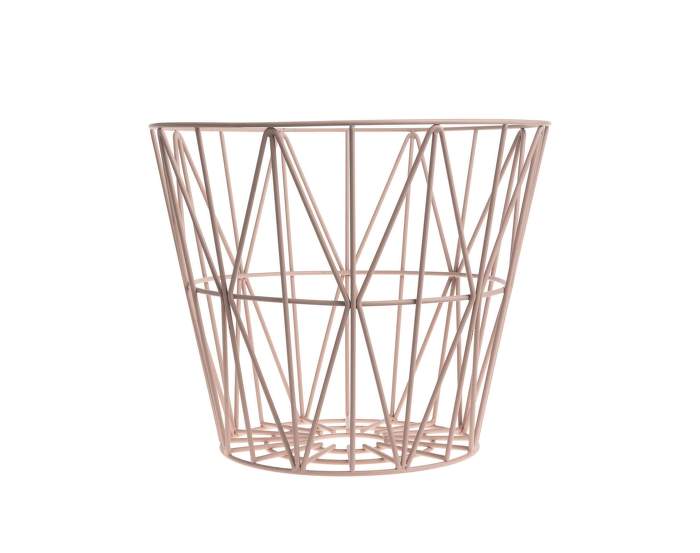 Wire Basket Medium, Rose