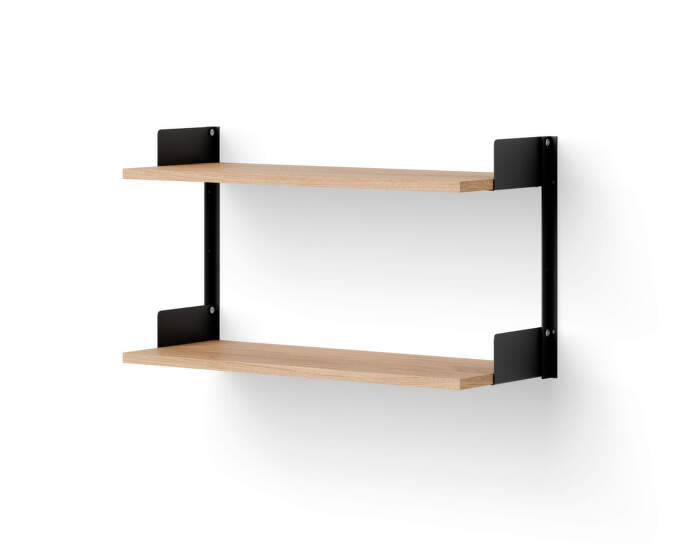 Policová zostava Wall Shelf 450, oak/black