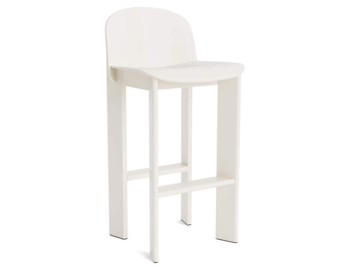 Barová stolička Chisel 35 H75, cream white lacquered beech