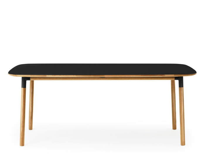 Stôl Form 95x200 cm, čierna/dub