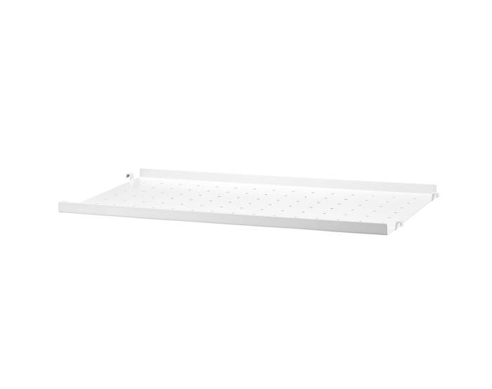 Police String Metal Shelf Low Edge 58 x 30, white