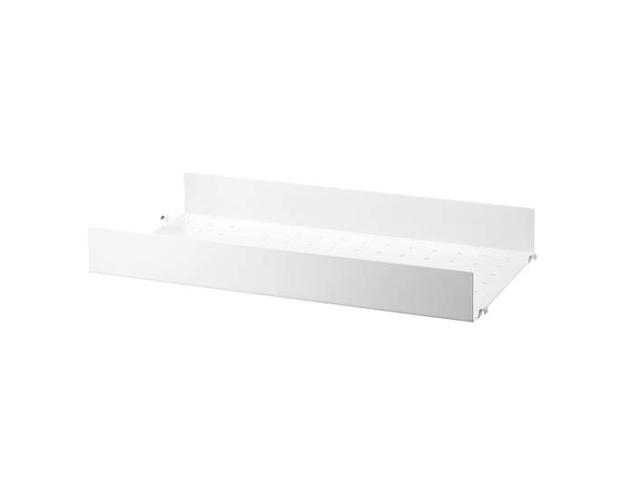 Police String Metal Shelf High Edge 58 x 30, white