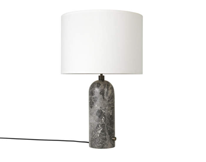 Stolná lampa Gravity large, grey marble, white