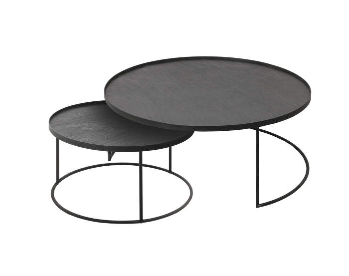Round tray coffee table set, large / extra large