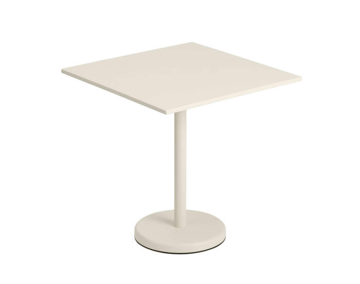 Linear Steel Café Table 70x70, off-white