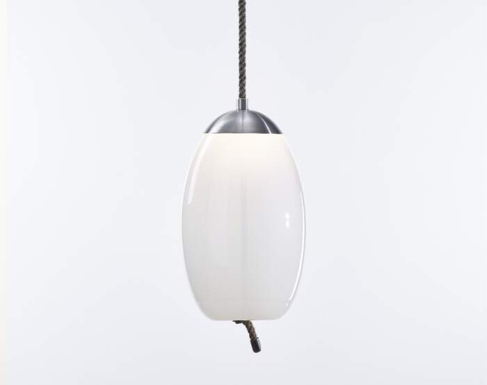 Svietidlo Knot Uovo PC1018  Lamp, opaline / stainless steel