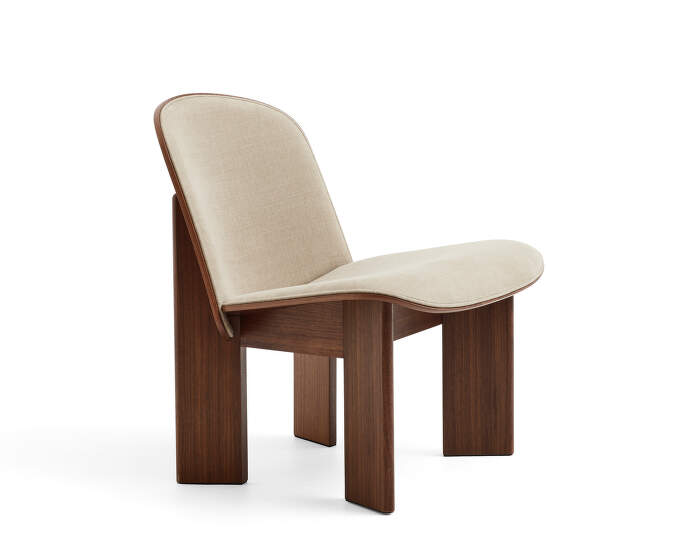 kreslo-Chisel Lounge Chair, walnut / Linara 216