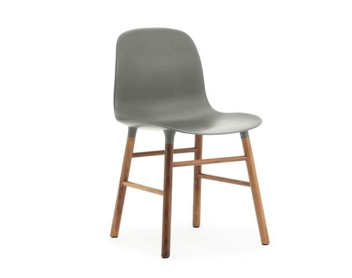 Židle Form, šedá/ořech