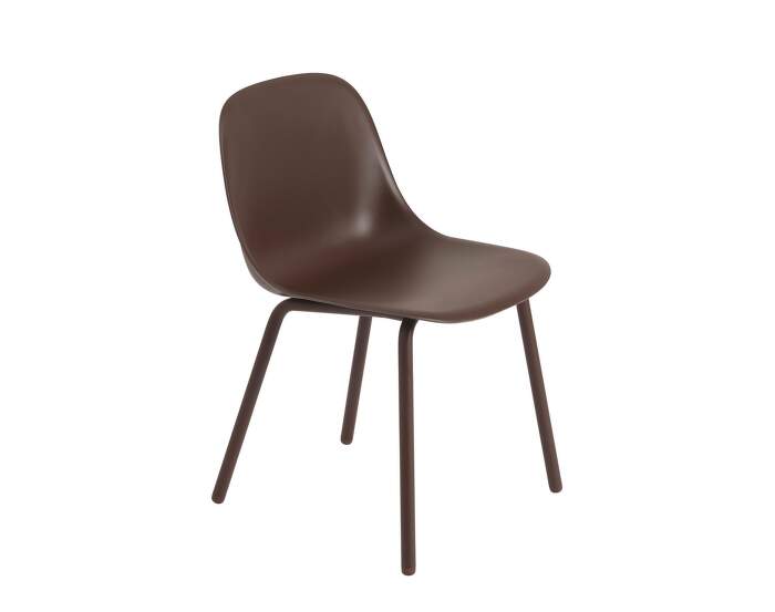 zidle-Fiber Outdoor Side Chair, brown red