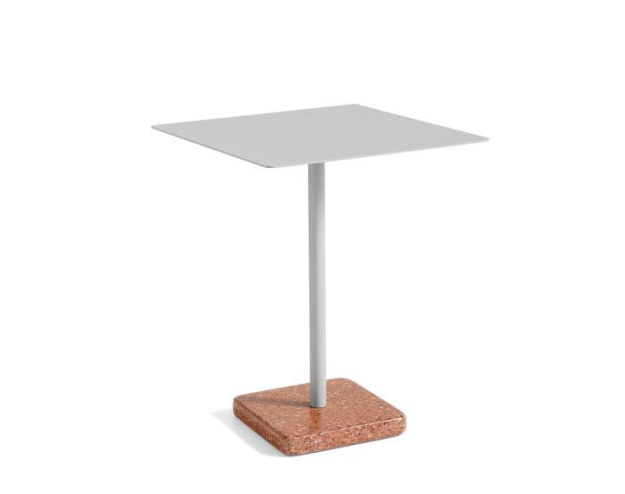 stul-Terrazzo Table 60x60, red terrazzo / sky grey