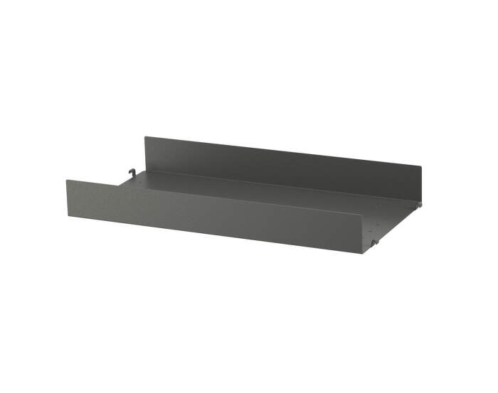 Polica String Metal Shelf High Edge 58 x 30, dark grey