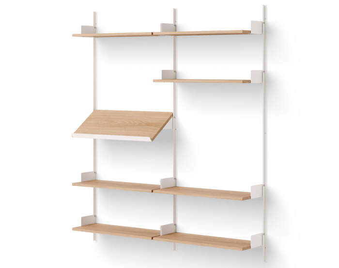 Policová zostava Living Shelf, oak/white