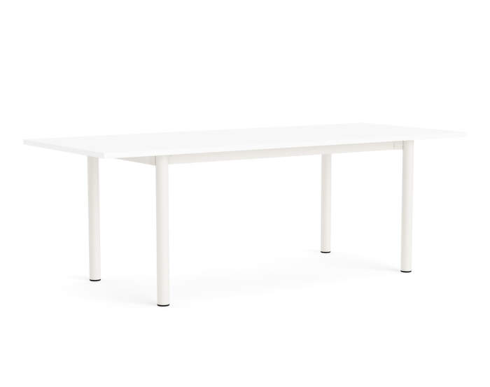 Stôl Annex Overhang 220x90, cream white/white laminate