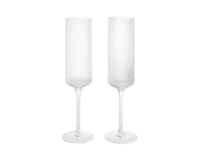 Poháre na šampanské Ripple Flutes set 2 ks, clear