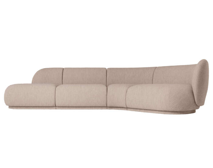 Rohová modulárna pohovka Rico Soft Bouclé, natural