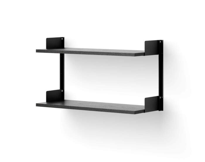 Policová zostava Wall Shelf 450, black ash/black