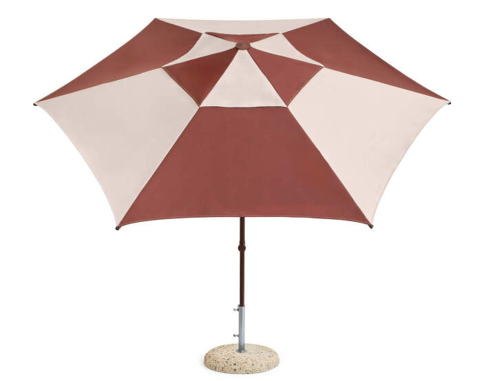 Slnečník Terrazza Hexagon, off-white and burgundy