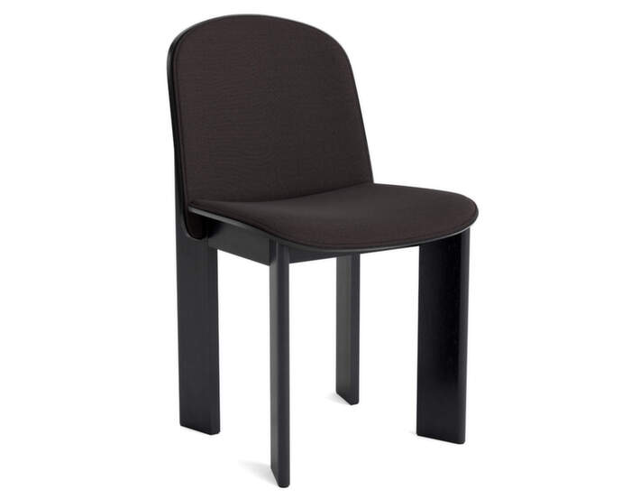 Stolička Chisel 65, black lacquered oak / Steelcut Trio 383
