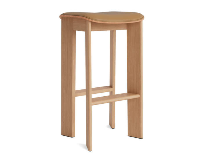 Barová stolička Chisel 30 H75, lacquered oak / Grano cognac