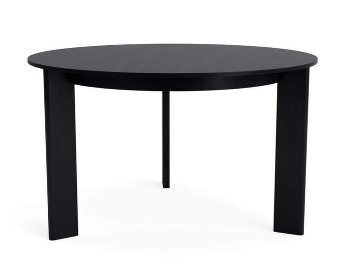 Jedálenský stôl Chisel 20 Round Ø127, black lacquered oak