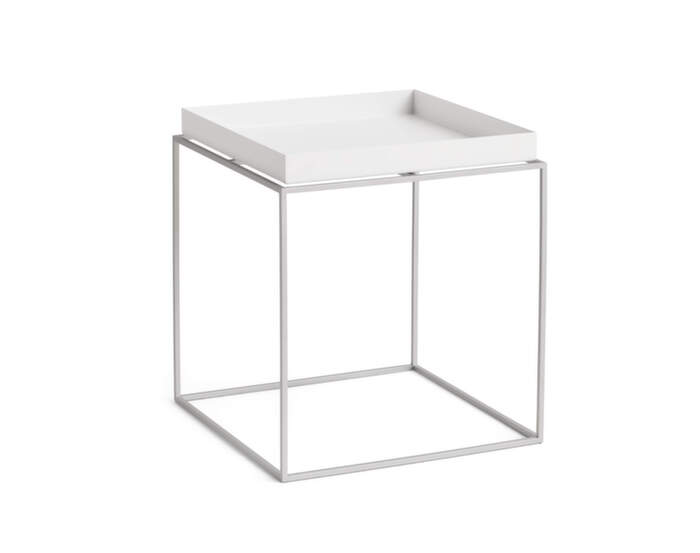 Stolek Tray Table 40x40, white : silicon coated base