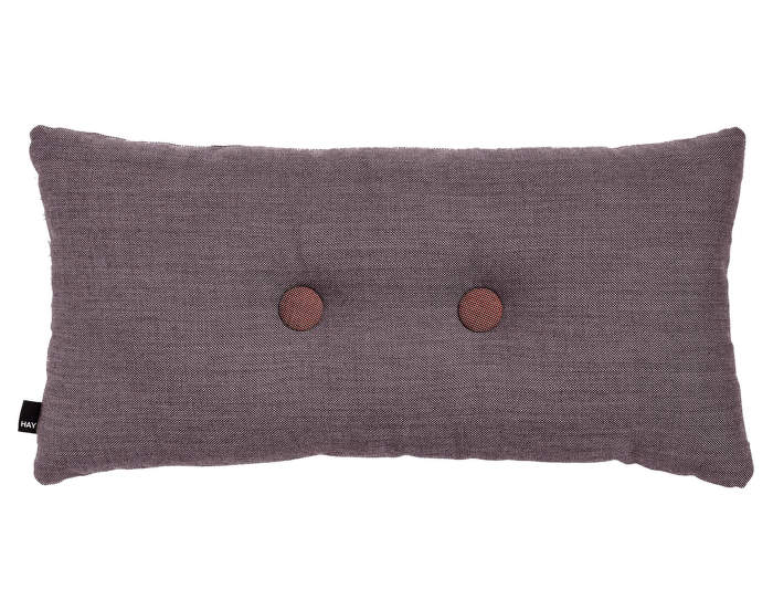 Cushion 2 Dots Surface Greyish Burgundy