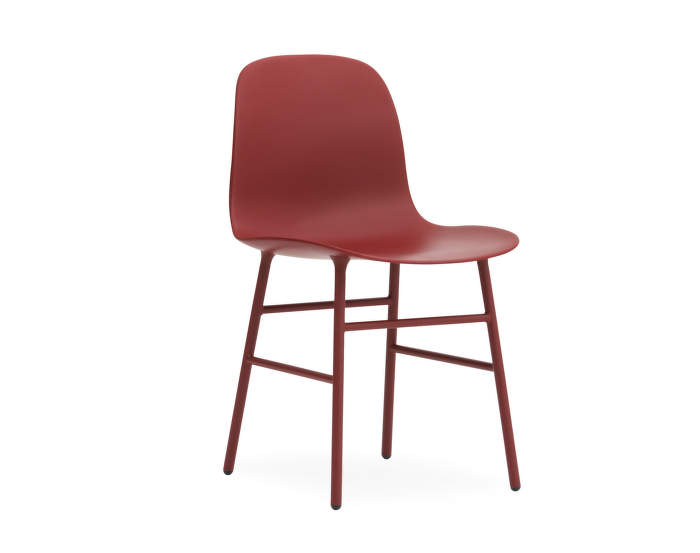 Stolička Form, červená/ocel