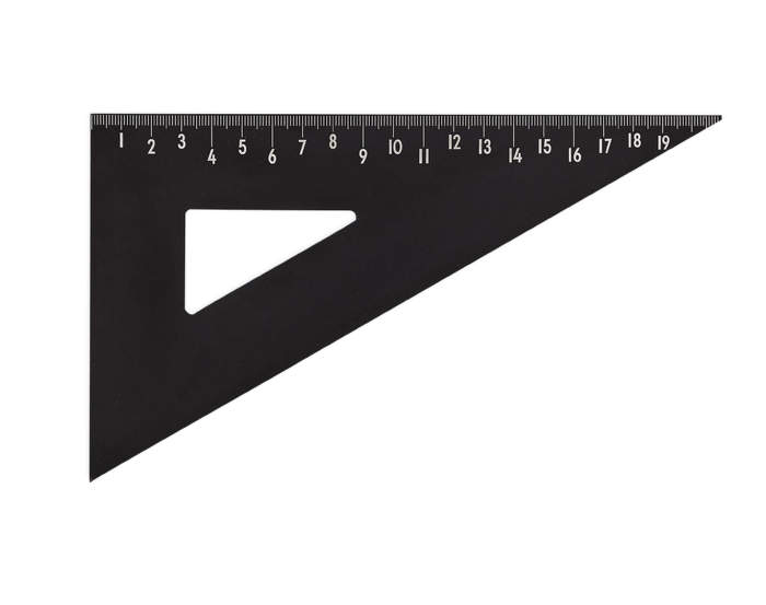 Kovové pravítko Design Letters, trojuholník