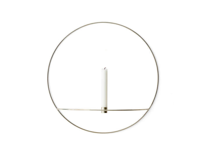 Nástenný svietnik POV Circle Candleholder L, silver