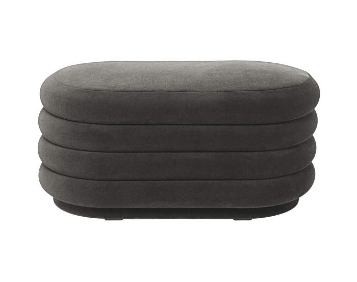 Pouf Oval medium, dark grey