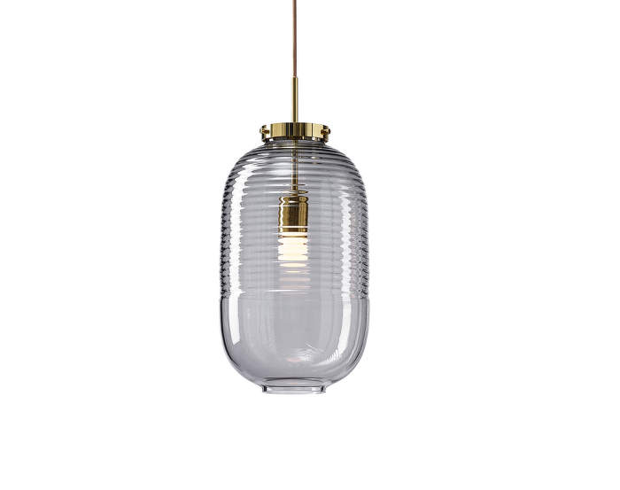 Lampa Lantern, smoke/polished brass