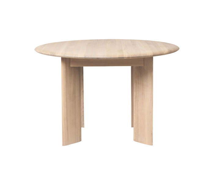 Bevel Table, Round, white oiled oak